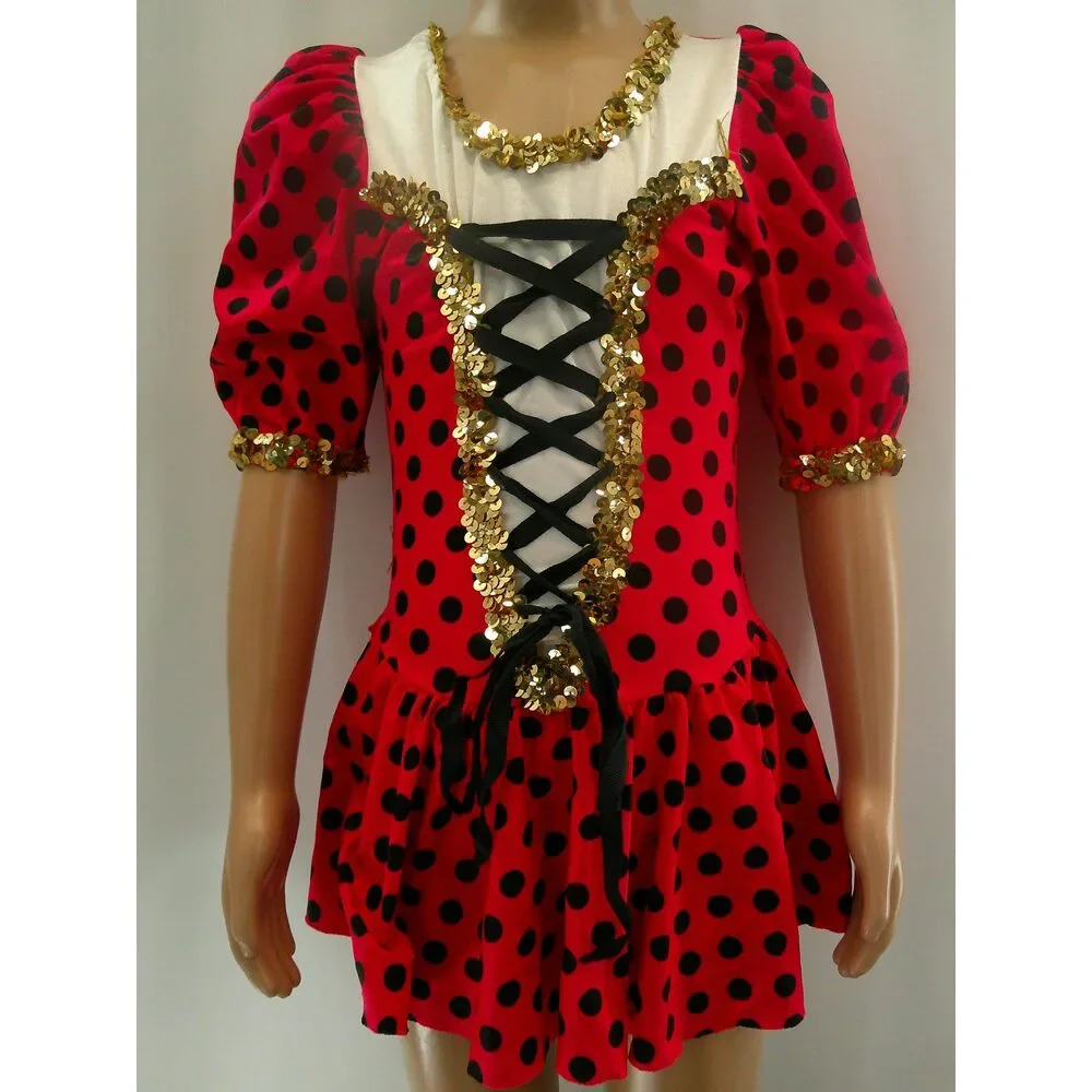 Pre-Owned Dance Costume medium Child Red Costume Gallery Jazz Tap Musical Theat